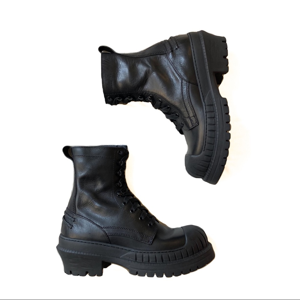 Acne Studios lace up lug sole combat boots